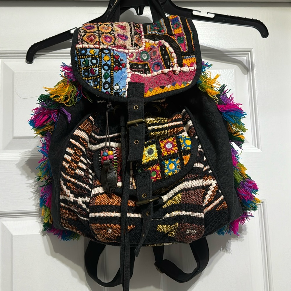 NWOT GORGEOUS COTTON BACKPACK